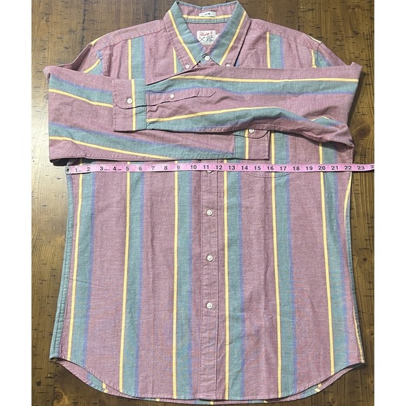 J. Crew Men's L Broken In Classic Fit Oxford Button Shirt Organic Cotton Preppy - Picture 7 of 8